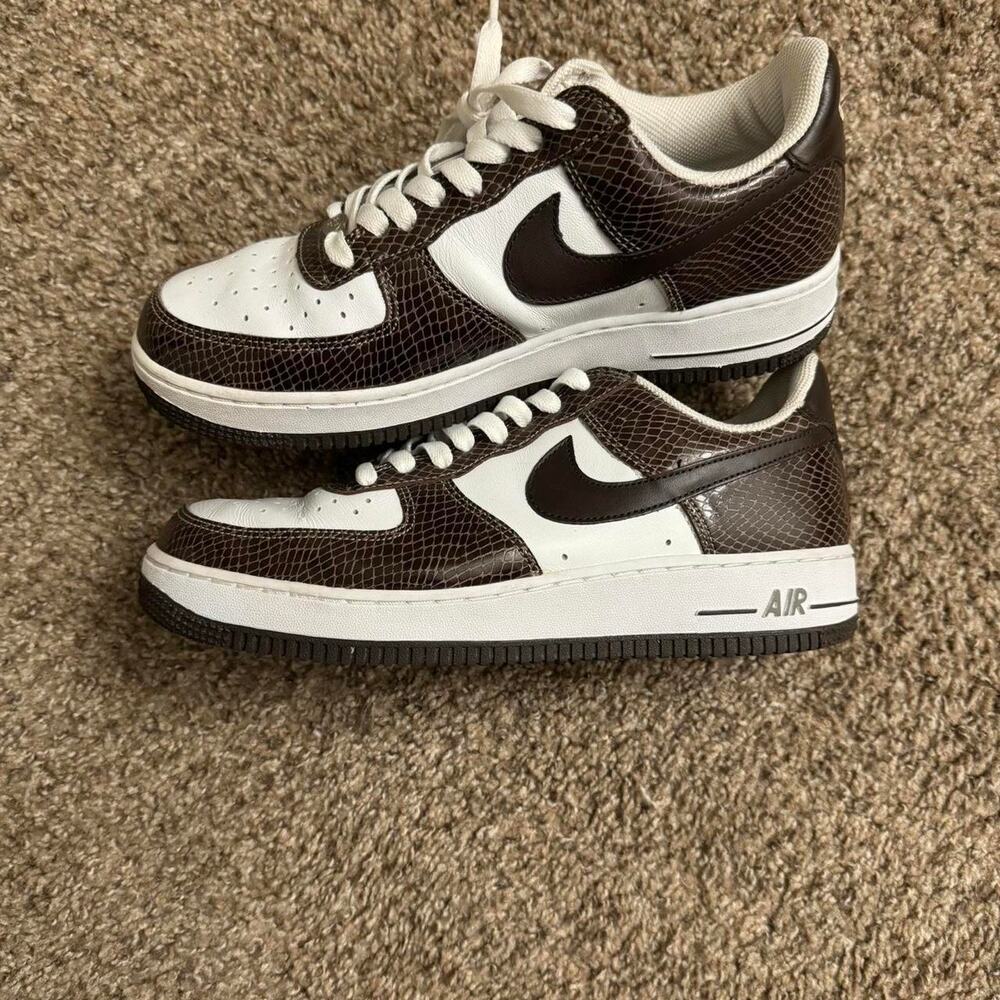 Size 8.5 2007 Nike Air Force 1 Baroque Brown Snakeskin
